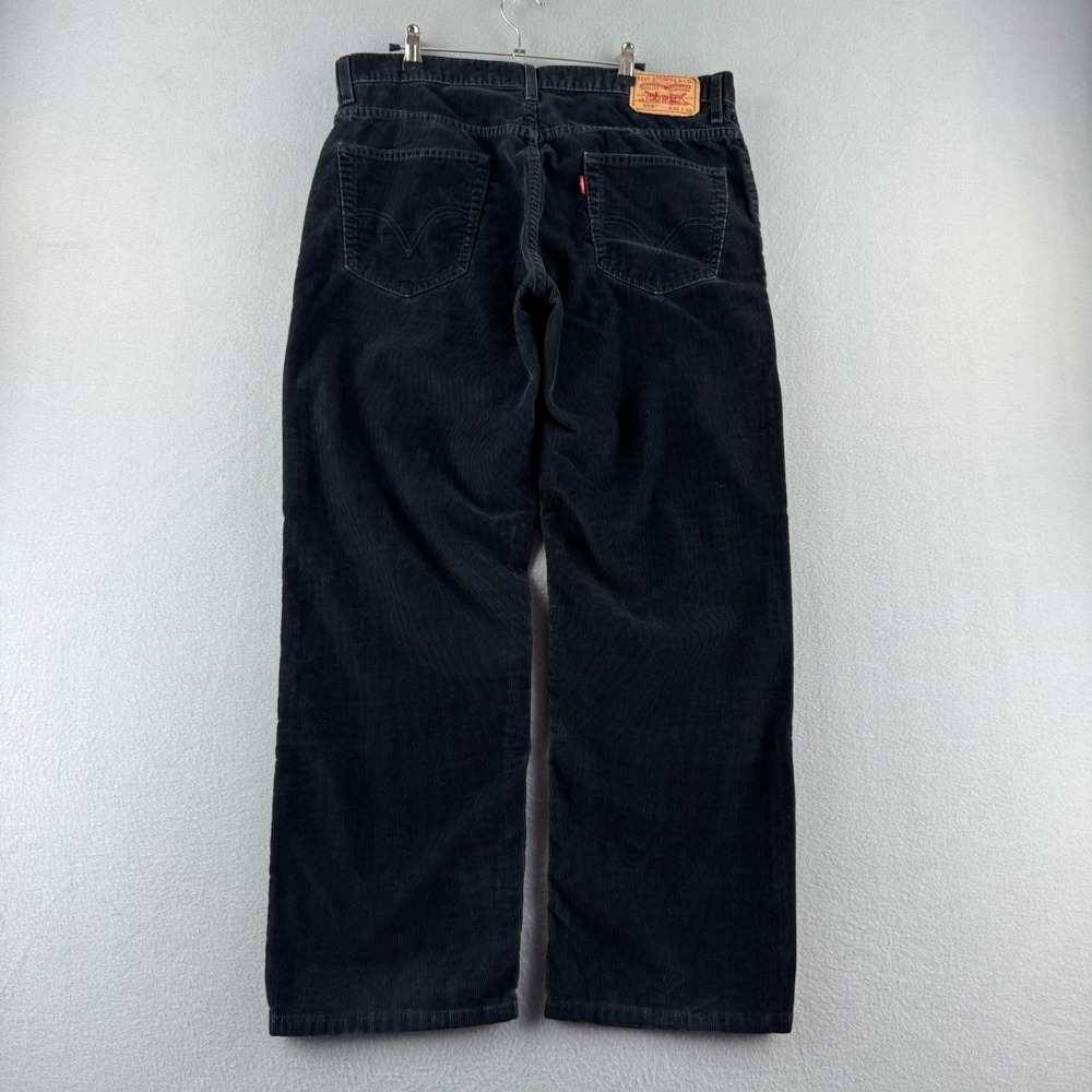 Levis Pants Mens 36x30 (Fits 35x28) Black Corduroy‎ 559 Relaxed Straight Baggy